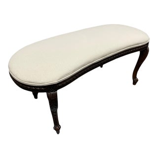Louis XIV Style Kidney Shaped Walnut Bench For Sale