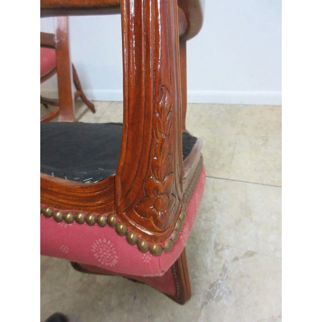 Vintage French Regency Carved Dining Chairs - a Pair For Sale - Image 11 of 12