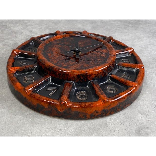 Mid-Century Modern Wall Clock by Tófej, 1970s For Sale - Image 3 of 9