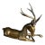 Reclining Brass Reindeer, Mid-Century For Sale