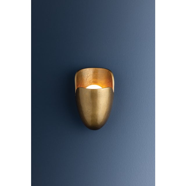Hudson Valley Lighting Hudson Valley Lighting Bideford 5.5 in. 1 Light Wall Sconce in Aged Brass Finish For Sale - Image 4 of 5