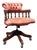 English Chesterfield Salmon Desk Chair For Sale