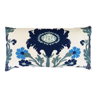 Custom Quadrille Henriot Lumbar Pillow For Sale