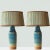1970s Blue Brown Ceramic Table Lamps attributed to R. Houben, 1970 For Sale - Image 5 of 10