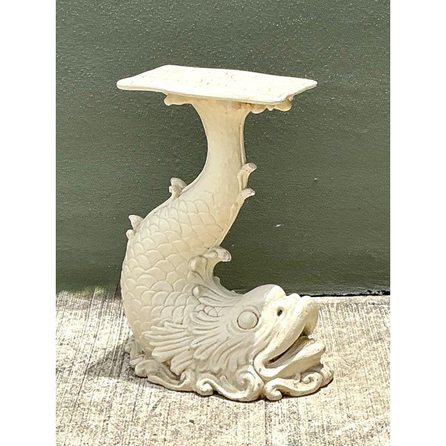 Vintage Ornate Fish Design Pedestal For Sale - Image 10 of 18