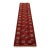 Turkmen Runner 2’6” X 9’10” Red Wool Vintage Tribal Hand-Knotted Rug For Sale