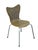 Postmodern Scoop Back Dining Chairs in Beehive Pattern, Set of Six, West Elm, Modern, Plywood, Chrome For Sale - Image 3 of 8
