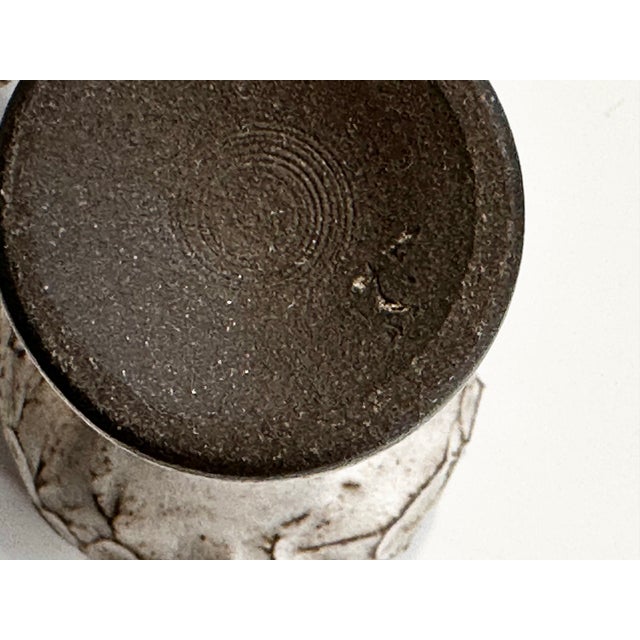 Studio Ceramic Candleholders with Textured Relief Surface by Heiner-Hans Körting, Germany, 1960s, Set of 2 For Sale - Image 6 of 13