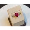 Pear Shape 2 Carat Treated Ruby & Diamond 14 Karat White Gold Ring For Sale - Image 16 of 18