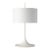 Barbara Barry by Visual Comfort Signature Spinet 26" Modern Trumpet Table Lamp in Matte White with Matte White Shade For Sale