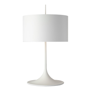Barbara Barry by Visual Comfort Signature Spinet 26" Modern Trumpet Table Lamp in Matte White with Matte White Shade