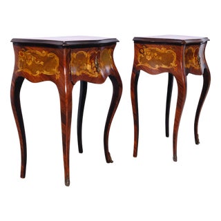 Louis XV Style Bedside Tables, 1950s, Set of 2 For Sale
