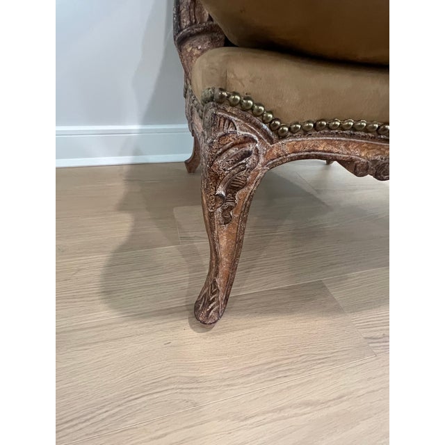 Marquesa Suede Lounge Chair by Kreiss For Sale - Image 10 of 14