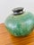 Vintage 1970s Handmade Stoneware Studio Pottery Green Vase For Sale In Palm Springs - Image 6 of 9