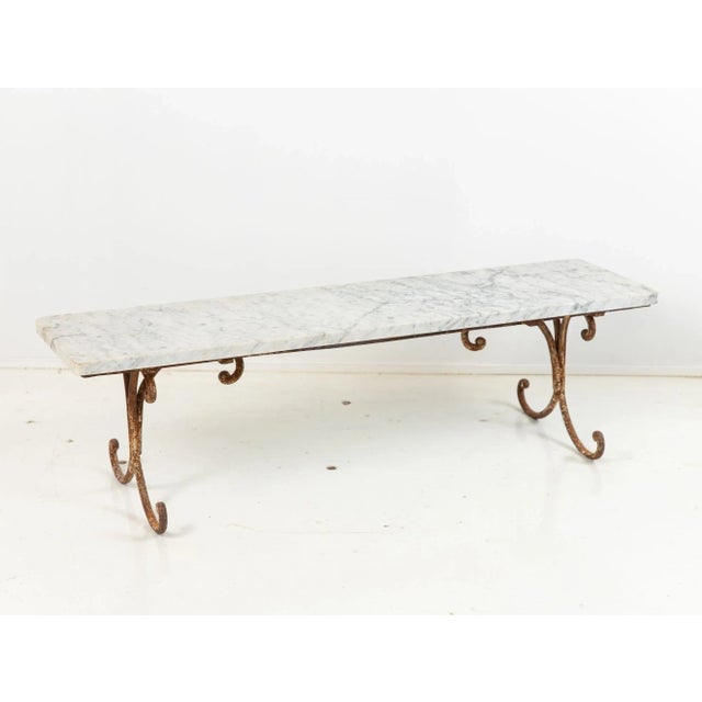 1940s French Marble and Iron Dessert Stand, Mid 20th Century For Sale - Image 5 of 8