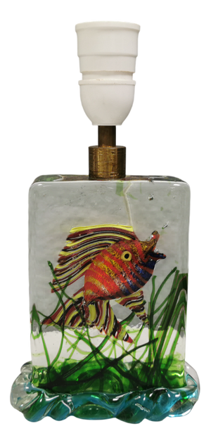 Murano Glass Aquarium Table Lamp by Alfredo Barbini for Cenedese Vetri, Italy, 1950s