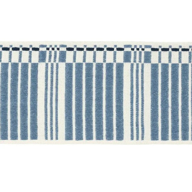 Modern Sample - Schumacher Carmo Tape in Indigo For Sale - Image 3 of 3