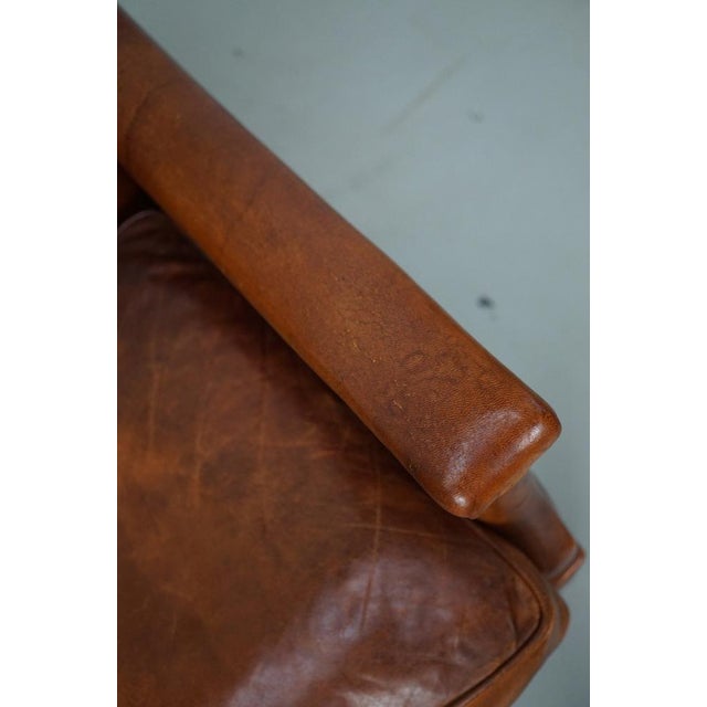 1970s Vintage Dutch Cognac Leather Club Chair, 1970s For Sale - Image 5 of 15