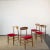 Scandinavian Wooden Chairs with Red Fabric Seat, 1960s, Set of 4 For Sale - Image 9 of 9