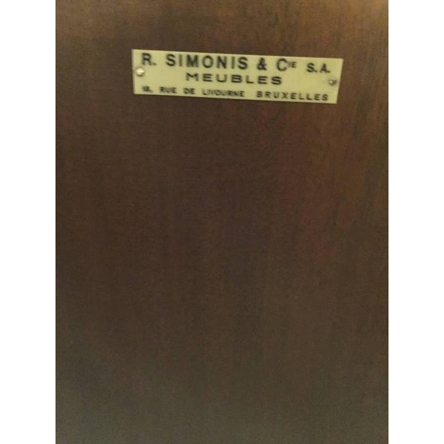 Art Deco Vanity With Large Round Mirror For Sale - Image 10 of 12