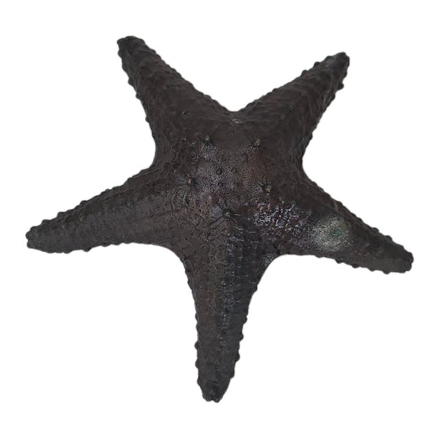 Late 20th Century Maitland-Smith Dark Patina Starfish Tabletop Sculpture For Sale