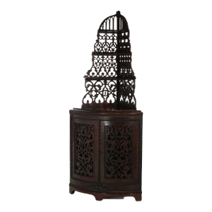 Antique Victorian Rosewood Etagere with Reticulated & Graduated Carved Shelving