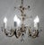 Antique Italian Gold-Plated Metal Crystal Flowers Chandelier, 1950s For Sale - Image 16 of 17