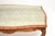 Wood Vintage French Carved Walnut Coffee Table with Marble Top, 1930 For Sale - Image 7 of 11