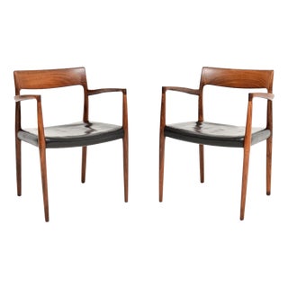 Vintage Danish Model 57 Chairs from Niels Moller, 1960s, Set of 2 For Sale