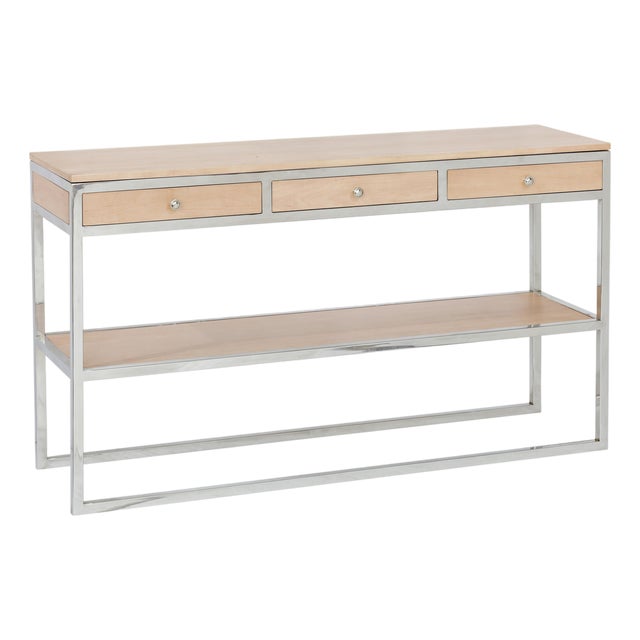 Pasargad Home Oren Console Table With 3 Drawers For Sale