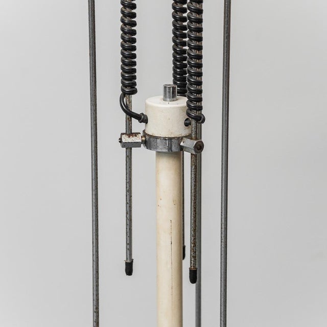 Industrial Floor Lamp with 3 Lights in the style of Joe Colombo, 1970s For Sale - Image 9 of 11