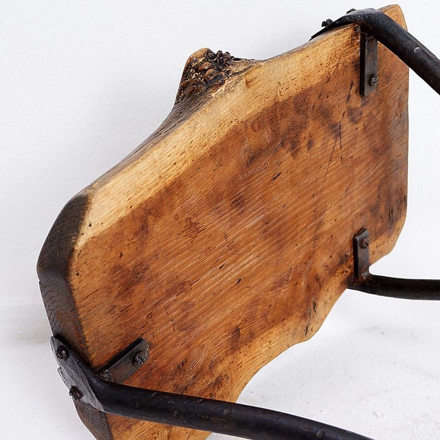 Tripod Side Table in Wood and Wrought Iron, 1960s For Sale - Image 10 of 12