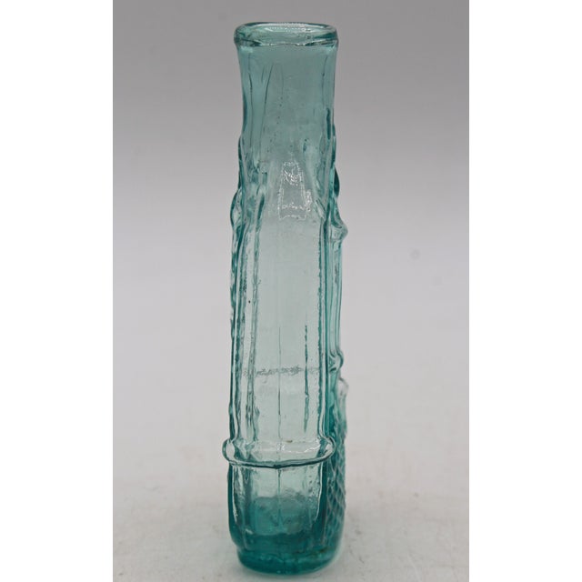 C. 1840-60 American Dark Aquamarine Glass Cologne Bottle For Sale - Image 4 of 8