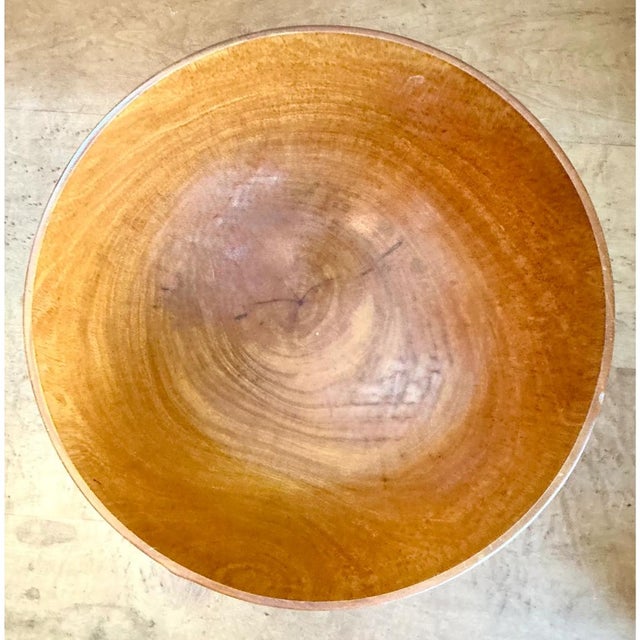 Wood Vintage Handcrafted Wooden Salad Bowl For Sale - Image 7 of 12