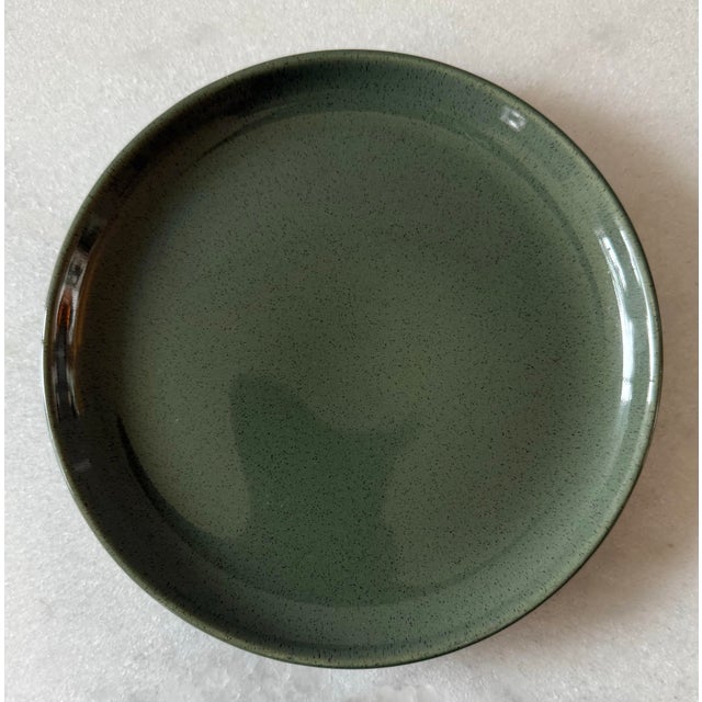 Mid-Century Modern Set of 3 Mid Century Russel Wright Green Small Plates For Sale - Image 3 of 7