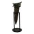 Sculptural Metal Vase + Stand, Vintage For Sale