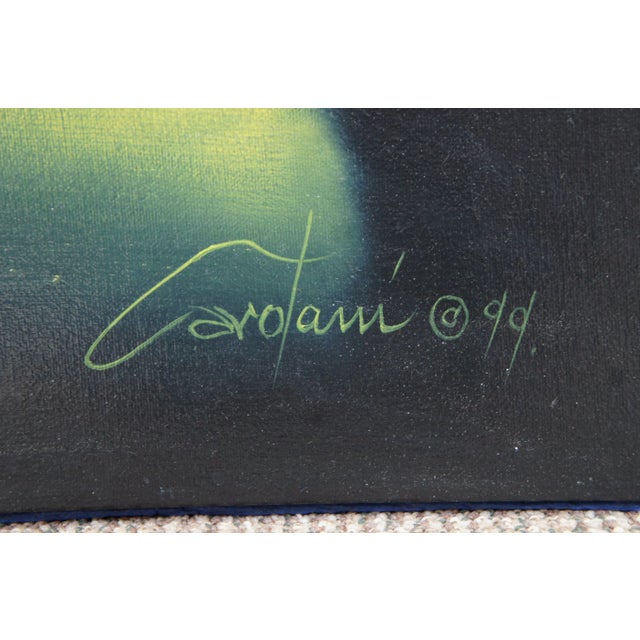 1990s Chiaroscuro Still Life Oil Painting Canvas of Pears For Sale - Image 10 of 13