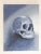 Late 20th century acrylic on linen painting of skull. Unsigned. Unframed, minor corner wear.