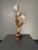 Brown Mid-Century Hollywood Regency Italian Gilt Tole Four-Light Tulip Table Lamp on Turned Wood Base, 1960s For Sale - Image 8 of 17