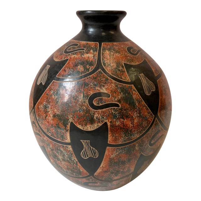 Vintage Mid-Century Nicaraguan Studio Pottery Vase by Aleyda Cano For Sale