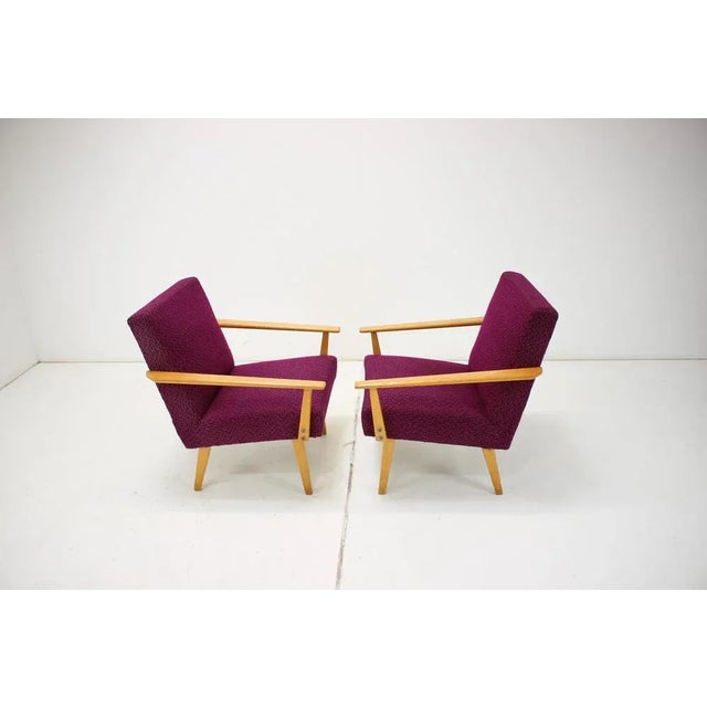 Wood Set of Armchairs, Former Czechoslovakia, 1960s For Sale - Image 7 of 9