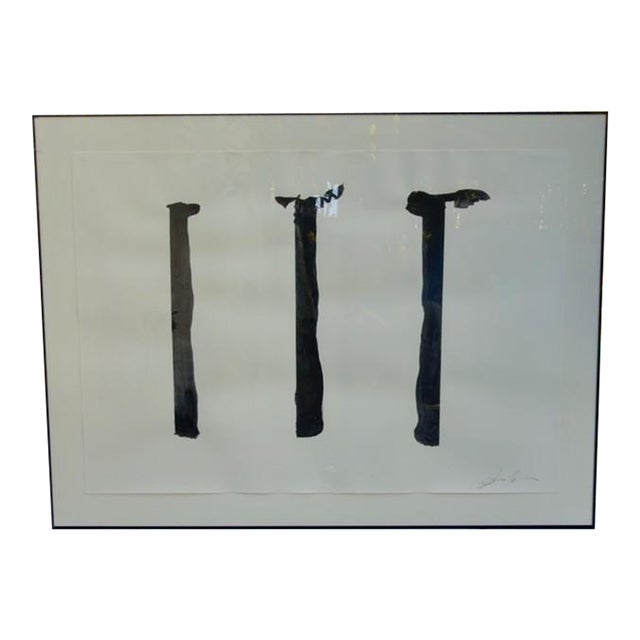 1980s Three Brothers an Original Acrylic Painting on Paper by Susan Cohen For Sale