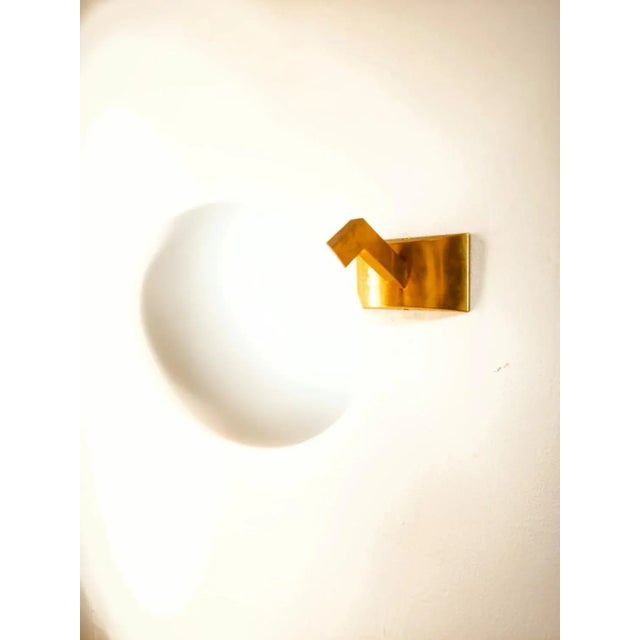 Brass Wall Light with Oval Glass For Sale - Image 6 of 9