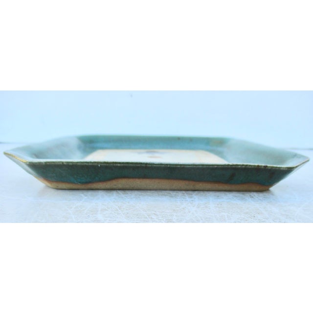 Vintage Stoneware Plate by Wortman Pottery For Sale - Image 4 of 6