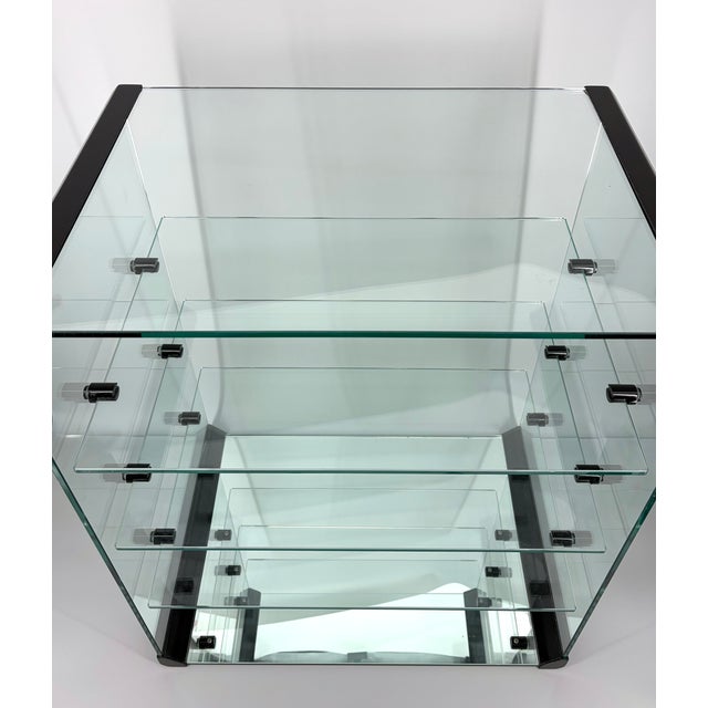 Glass Hifi Rack from Gallotti & Radici, Italy, 1970s For Sale - Image 4 of 11