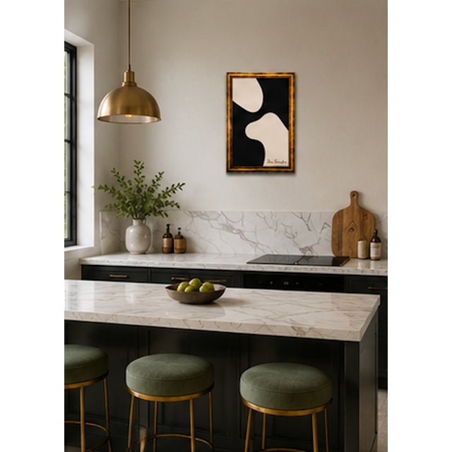 Black Title: Fluid Geometry Modern Painting, Framed by Bryan Boomershine For Sale - Image 8 of 10