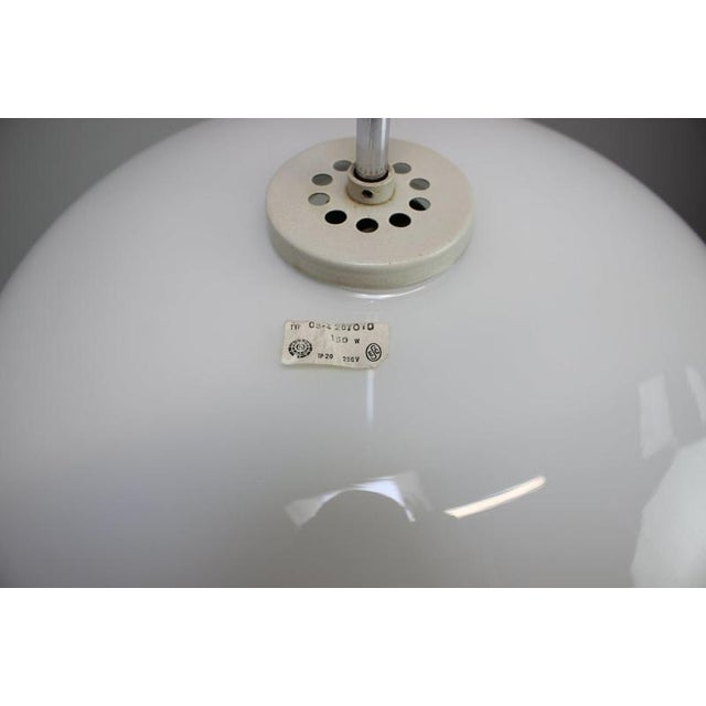 1970s Czechoslovakian Space Age Pendant Lamp in Opaline Milk Glass, 1970s For Sale - Image 5 of 10