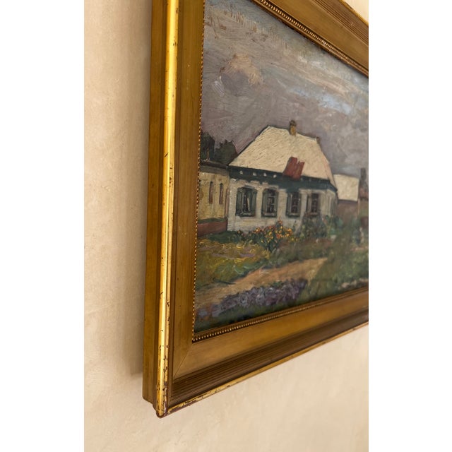 Early 20th Century Max Gretschel Signed Oil Painting of Ukranian Landscape, C. 1918 For Sale - Image 5 of 12