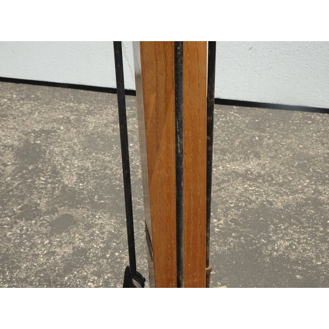 Brown Vintage French Country Set of Three Fireplace Tools W Wood Stand For Sale - Image 8 of 9
