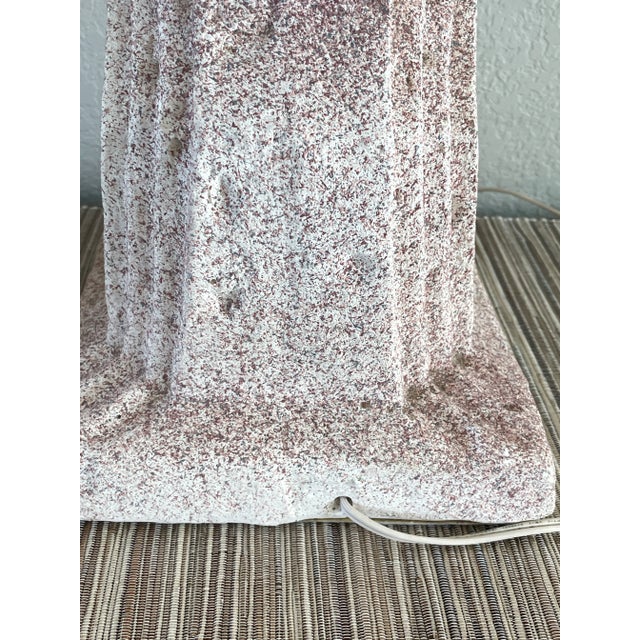 Post Modern Zig Zag Plaster Table Lamps by Ziggurat - a Pair For Sale - Image 11 of 12